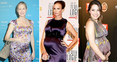 Kelly Rutherford, Tachel Friffithds, Sarah Shahi pregnant embarazadas